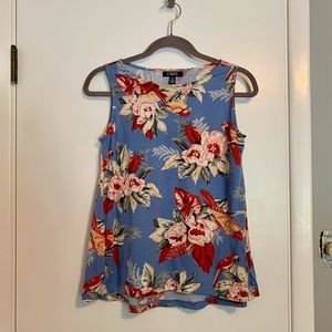 CHAPS Sleeveless Tropical Floral Top